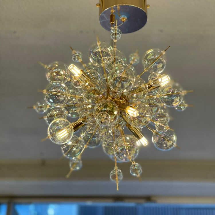 バブルシャンデリア 照明 ペンダントライト LED付属 6灯 おしゃれ