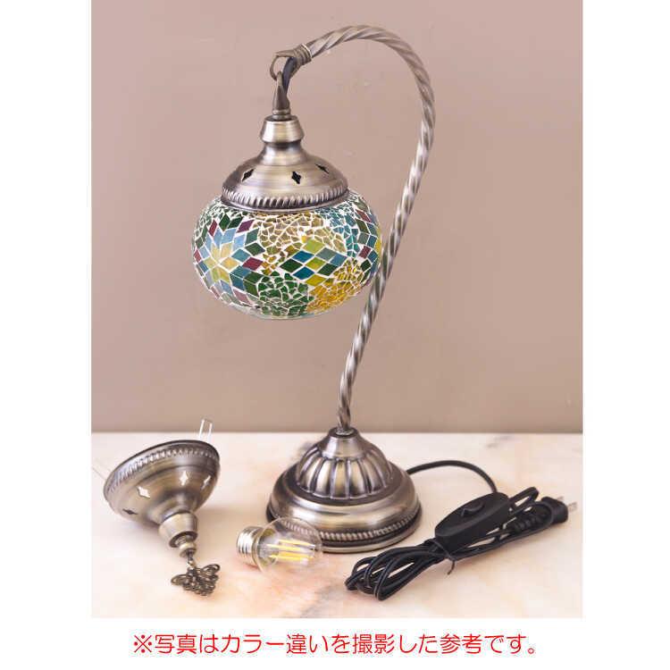 テーブルライト 卓上ランプ デスクライト ブルー 青 北欧 ガラス