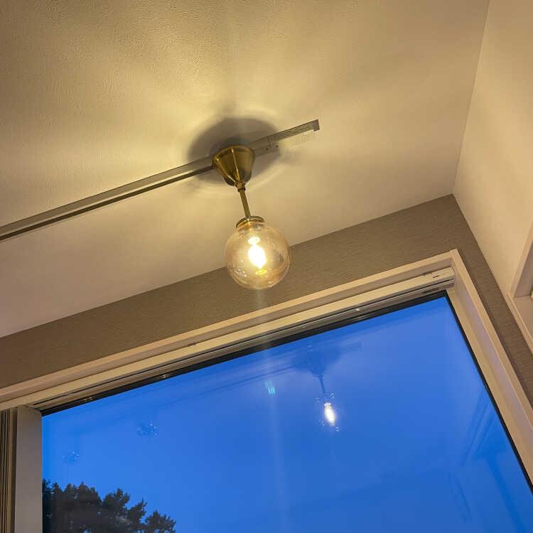 シーリングライト お洒落 LED対応 照明器具 アンバー ガラス 丸い