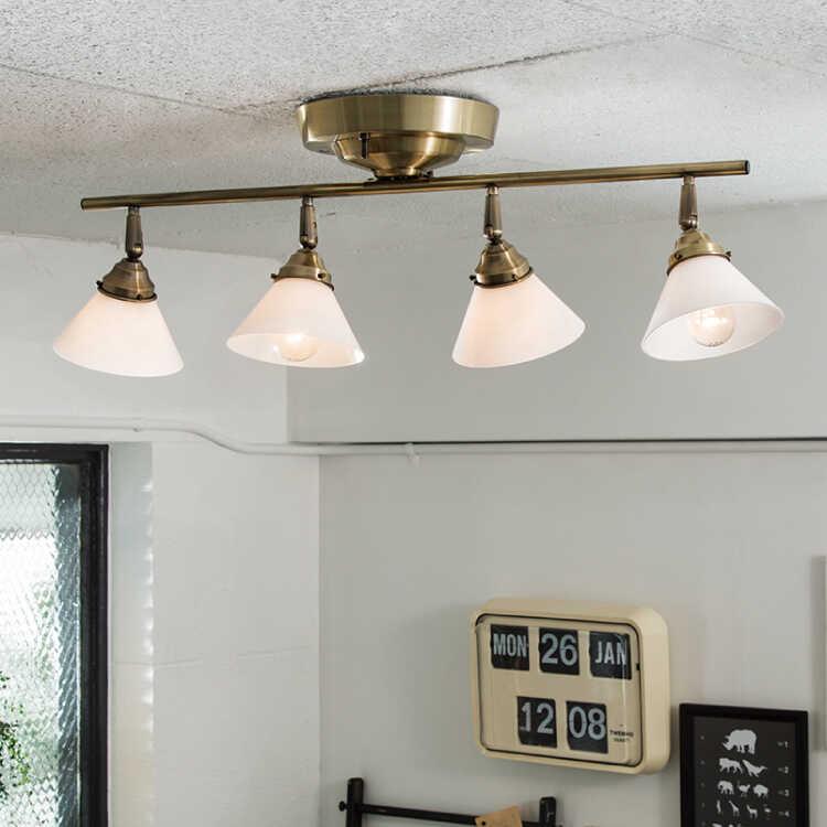 シャンデリア 4灯 アンティーク インテリア ビンテージ ヴィンテージ フェイクホーン 4灯 シャンデリア - アンティーク