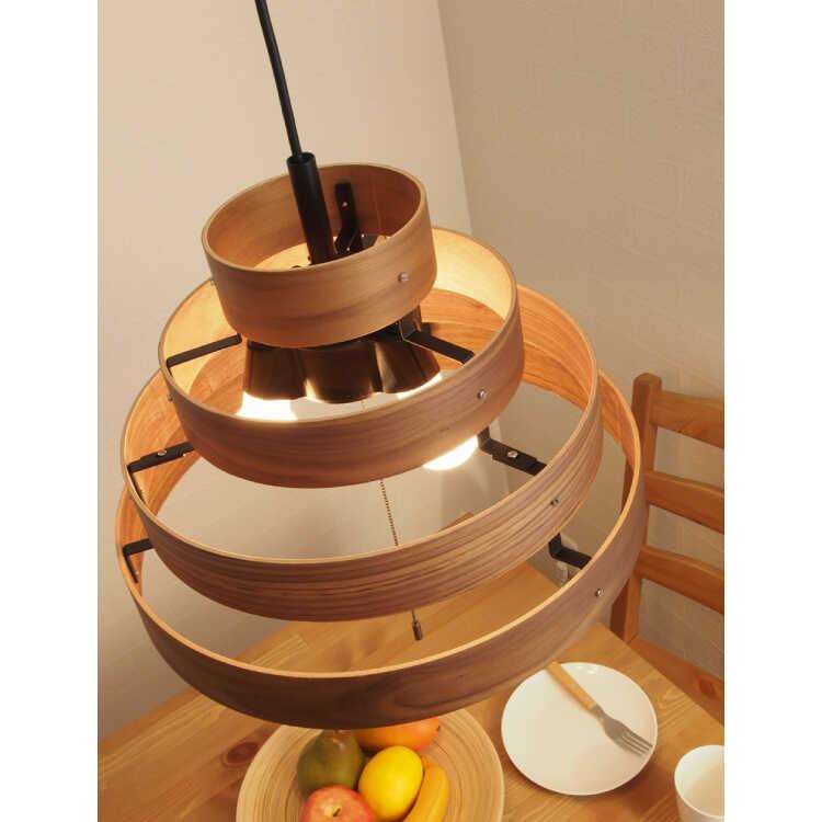 ペンダントライト 3灯 ウッドリング 木製 おしゃれ ダイニング 食卓 北欧 モダン 和風 和モダン ブラウン 明るい 寝室 led |  | 10