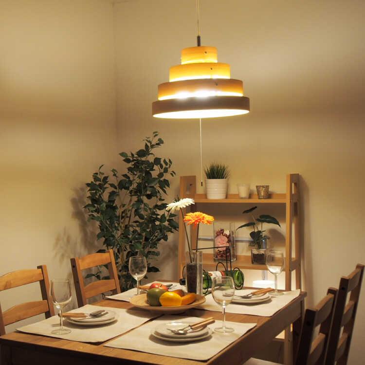 ペンダントライト 3灯 ウッドリング 木製 おしゃれ ダイニング 食卓 北欧 モダン 和風 和モダン ブラウン 明るい 寝室 led |  | 08