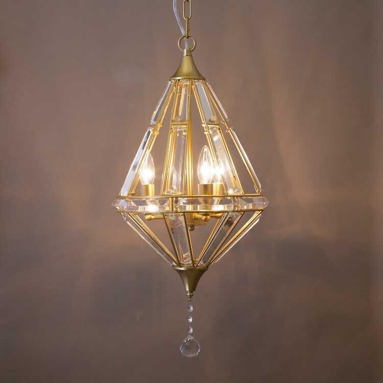 ペンダントライト クリスタルガラス LED おしゃれ 3灯 電球付き