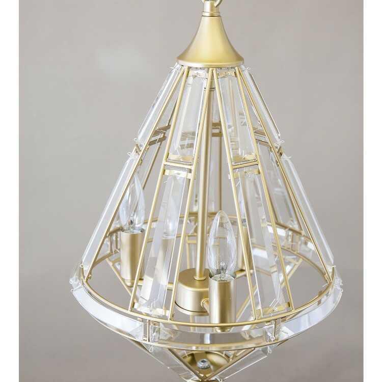 ペンダントライト クリスタルガラス LED おしゃれ 3灯 電球付き