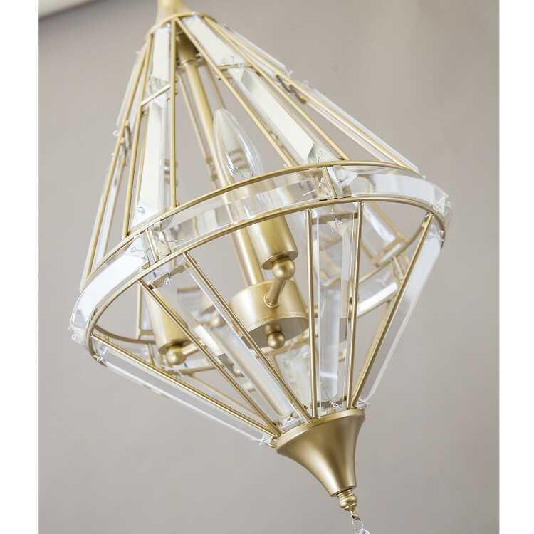 ペンダントライト クリスタルガラス LED おしゃれ 3灯 電球付き