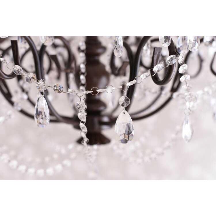 シャンデリア 8灯 ブラウン アンティーク クラシカル ゴージャス 明るい おしゃれ 上品 ゴージャス LED電球付き ペンダントライト 照明 居間用 |  | 04