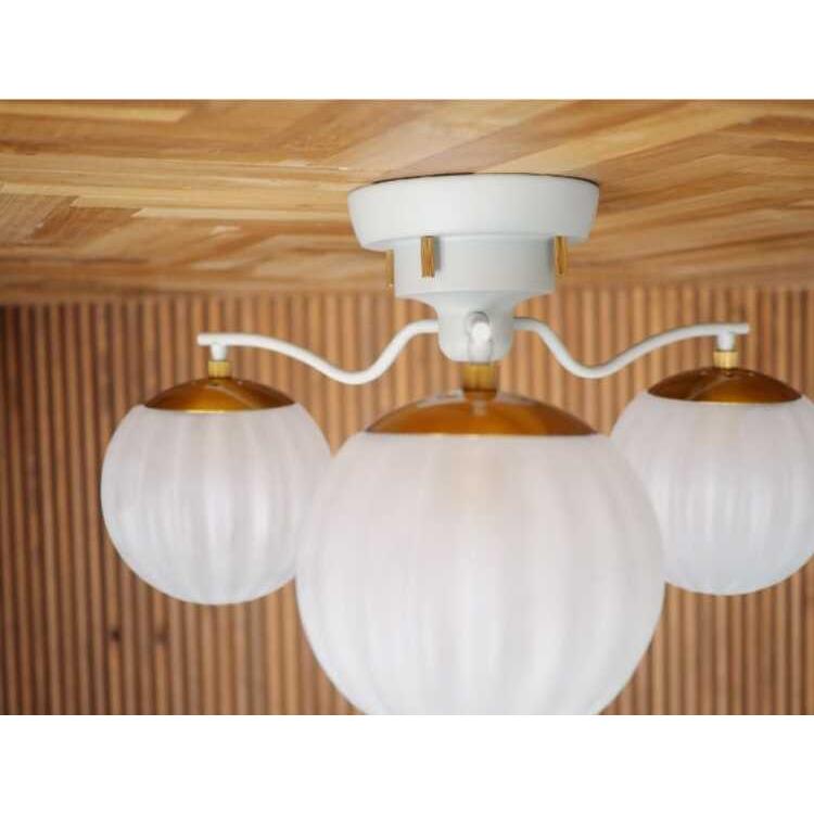 シーリングライト 3灯 ガラス おしゃれ ボール型 球体 明るい led電球