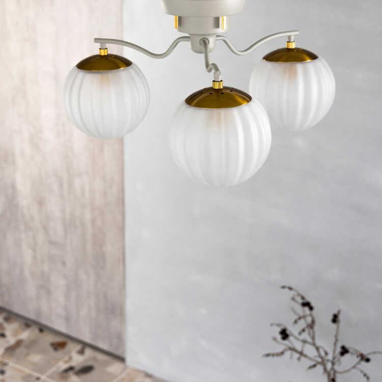 シーリングライト 3灯 ガラス おしゃれ ボール型 球体 明るい led電球