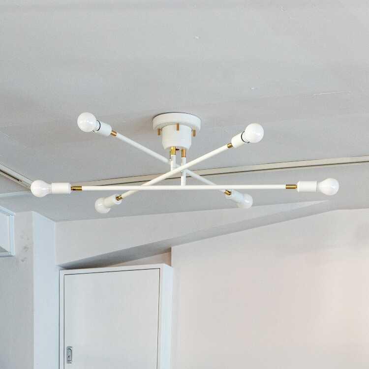 シーリングライト 6灯 リビング ワンルーム 明るい 白 ホワイト リモコン付属 角度調節 シンプル モダン 北欧 おしゃれ led電球 8畳 10畳 |  | 07