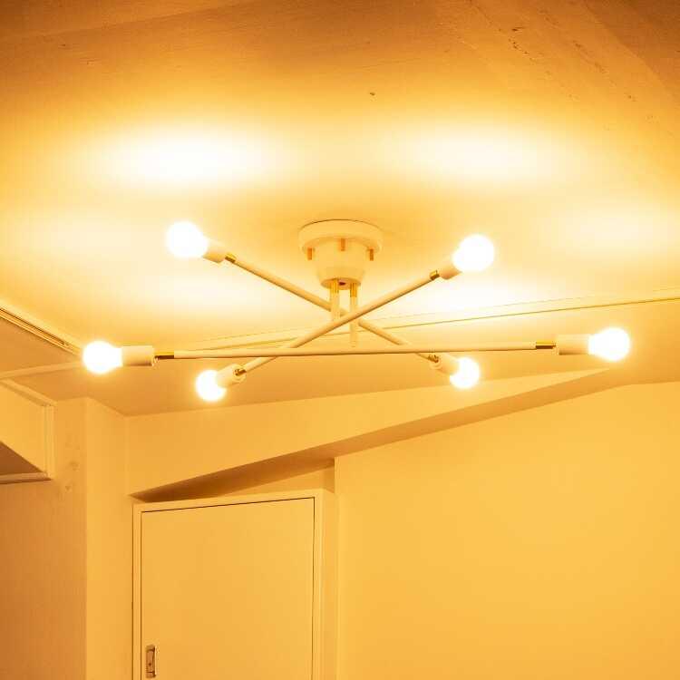 シーリングライト 6灯 リビング ワンルーム 明るい 白 ホワイト リモコン付属 角度調節 シンプル モダン 北欧 おしゃれ led電球 8畳 10畳 |  | 08