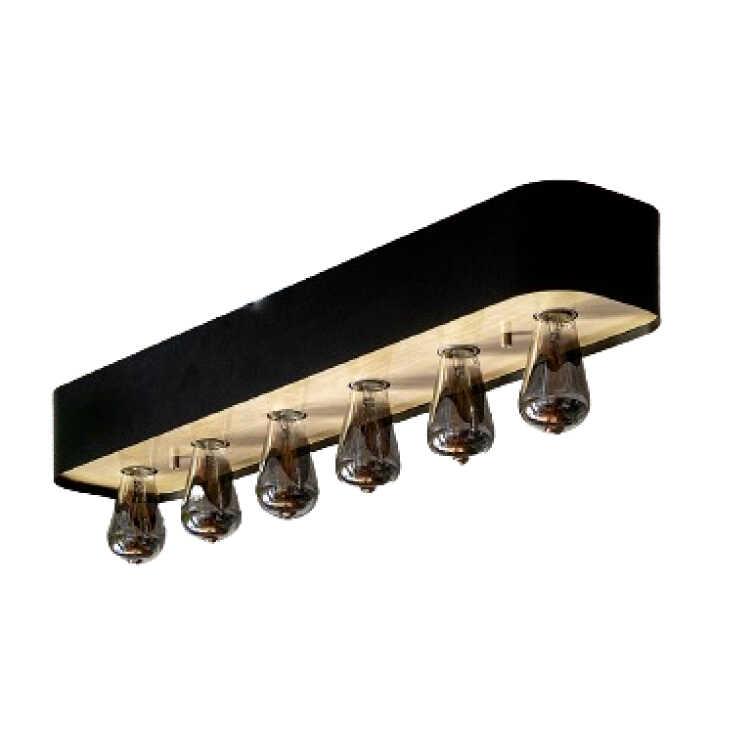 シーリングライト 6灯 リビング ワンルーム 明るい led電球 おしゃれ カフェ風 バー風 モダン ヴィンテージ風 レトロ アンティーク ブラック |  | 01