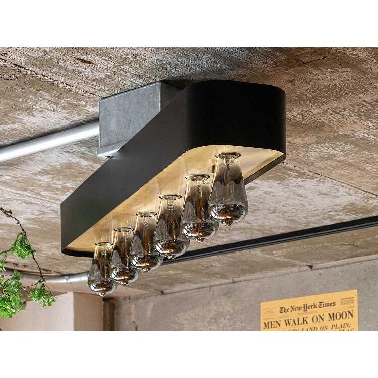 シーリングライト 6灯 リビング ワンルーム 明るい led電球 おしゃれ カフェ風 バー風 モダン ヴィンテージ風 レトロ アンティーク ブラック |  | 04