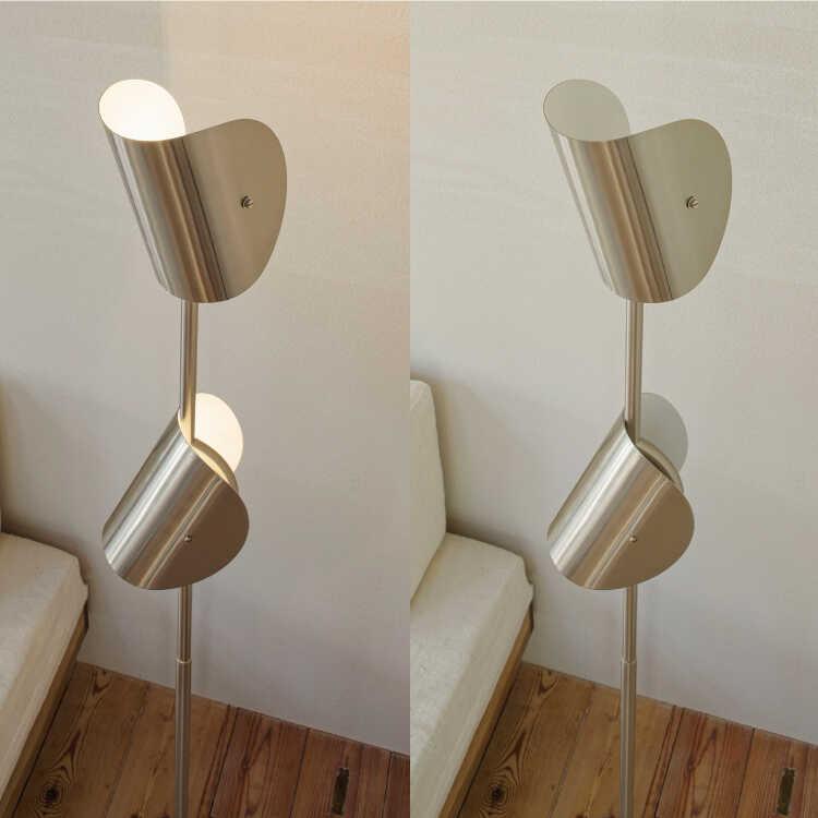 間接照明効果が凄い！ミッドセンチュリーデザインのフロアライト LED