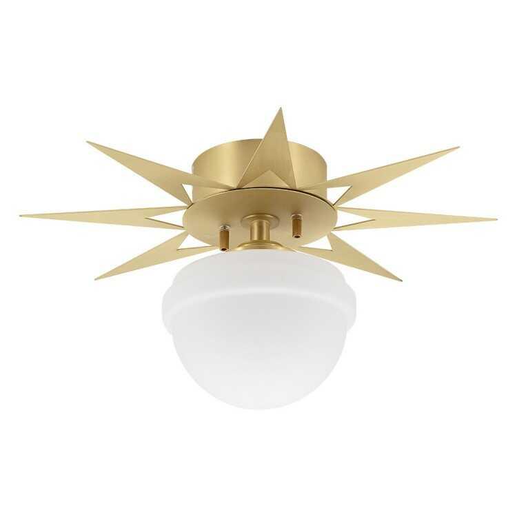太陽モチーフのミッドセンチュリー風シーリングライト LED対応