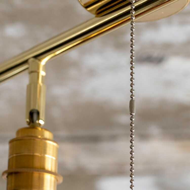 電球のデザインを楽しむ真鍮製の高級4灯シーリングライト LED対応