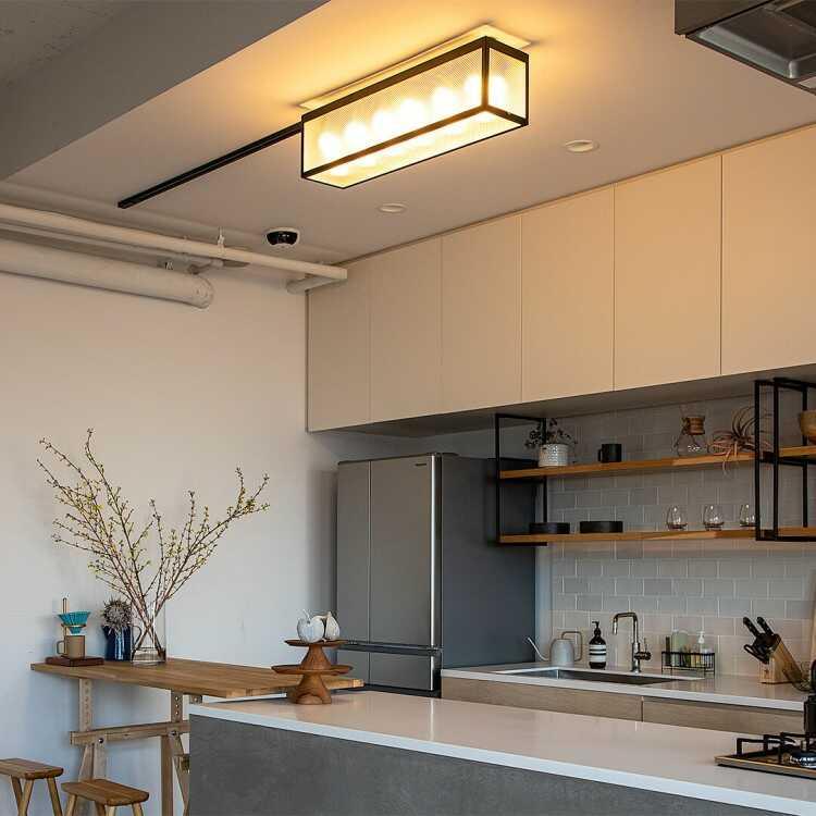 カフェ風の雰囲気が作れる6灯で明るいシーリングライト LED専用