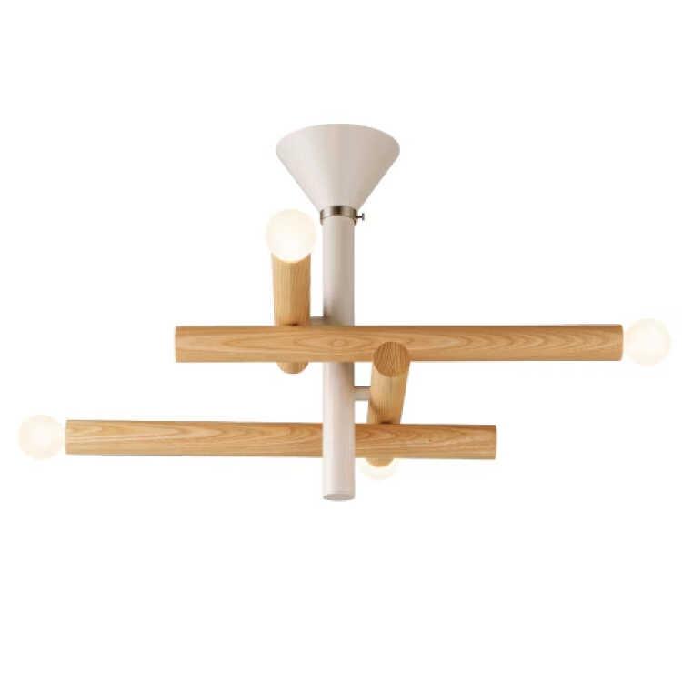 リビングが北欧テイストに！4灯シーリングライト ナチュラル色 天然木製 おしゃれ 天井照明 サブ照明 リビング 玄関 キッチン ダイニング インテリア シンプル |  | 01
