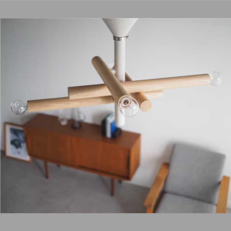 リビングが北欧テイストに！4灯シーリングライト ナチュラル色 天然木製 おしゃれ 天井照明 サブ照明 リビング 玄関 キッチン ダイニング インテリア シンプル |  | 02