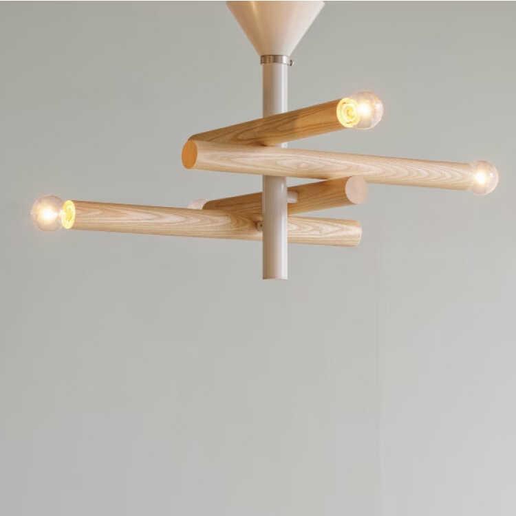 リビングが北欧テイストに！4灯シーリングライト ナチュラル色 天然木製 おしゃれ 天井照明 サブ照明 リビング 玄関 キッチン ダイニング インテリア シンプル |  | 03
