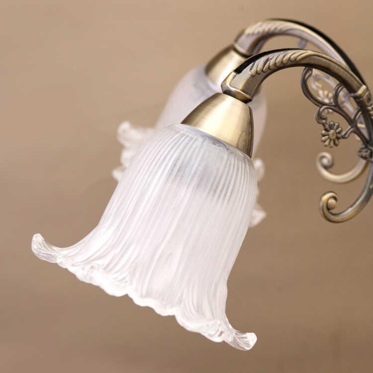 お花のガラスシェードがかわいい5灯シーリングライト アンティークブロンズ色 おしゃれ 天井照明 サブ照明 リビング 玄関 階段の踊り場 ダイニング インテリア |  | 03