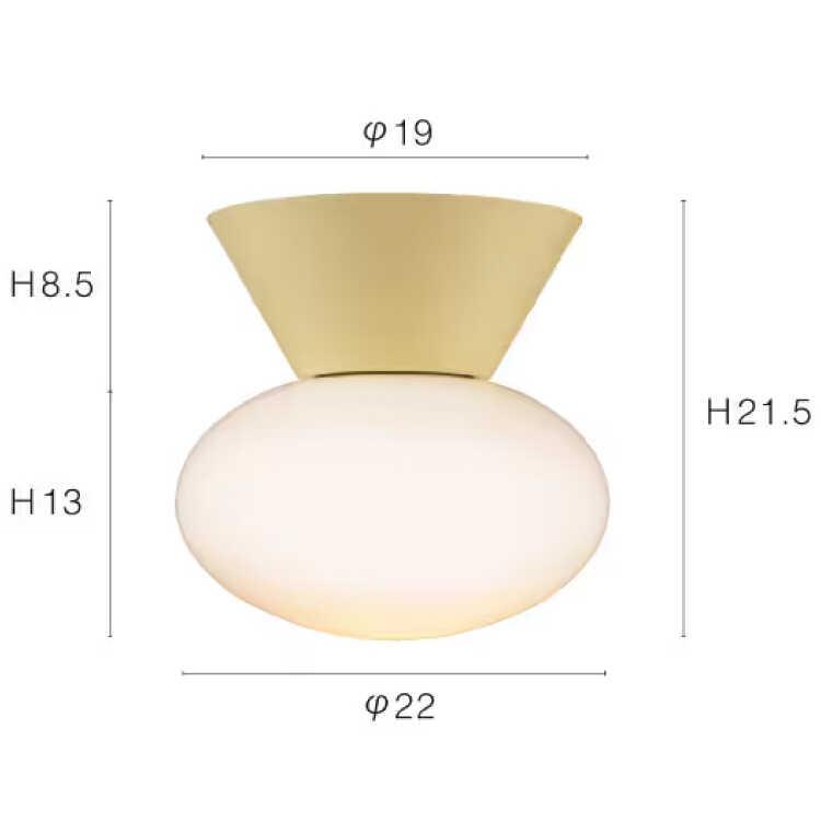 玄関・洗面所・サニタリー・台所などにオススメ！1灯シーリングライト LED対応 天井照明 サブ照明 間接照明 おしゃれ シンプル かわいい キュート インテリアの画像