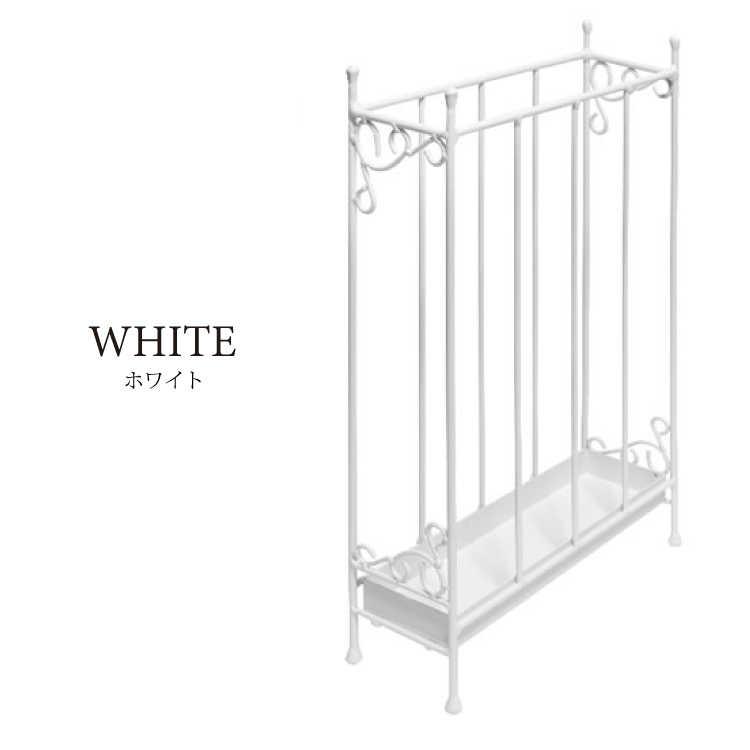 傘立て 傘たて アンブレラスタンド スリム エレガント 完成品 おしゃれ ガーリー 姫系 インテリア かわいい ホワイト ブラック 玄関 収納 ワイド |  | 04