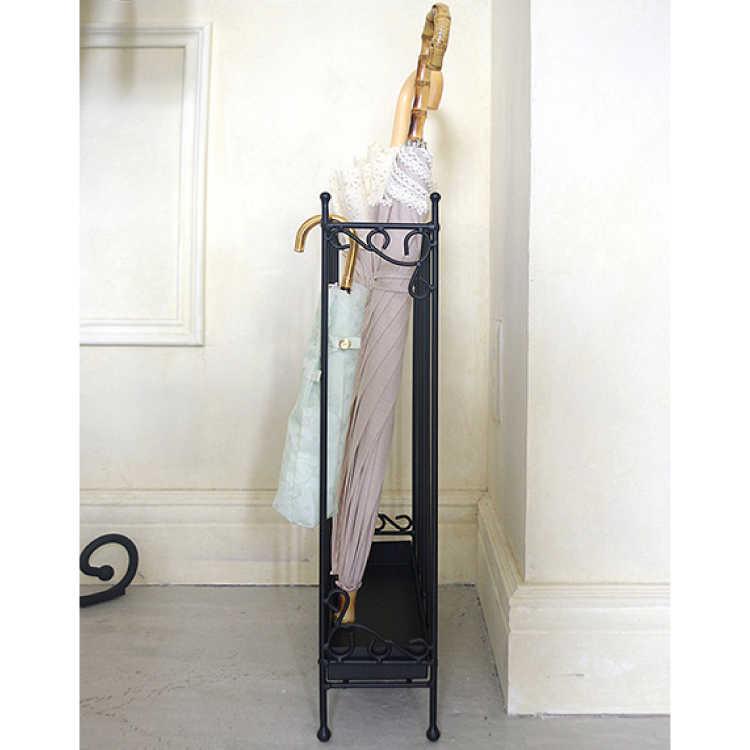 傘立て 傘たて アンブレラスタンド スリム エレガント 完成品 おしゃれ ガーリー 姫系 インテリア かわいい ホワイト ブラック 玄関 収納 ワイド |  | 06
