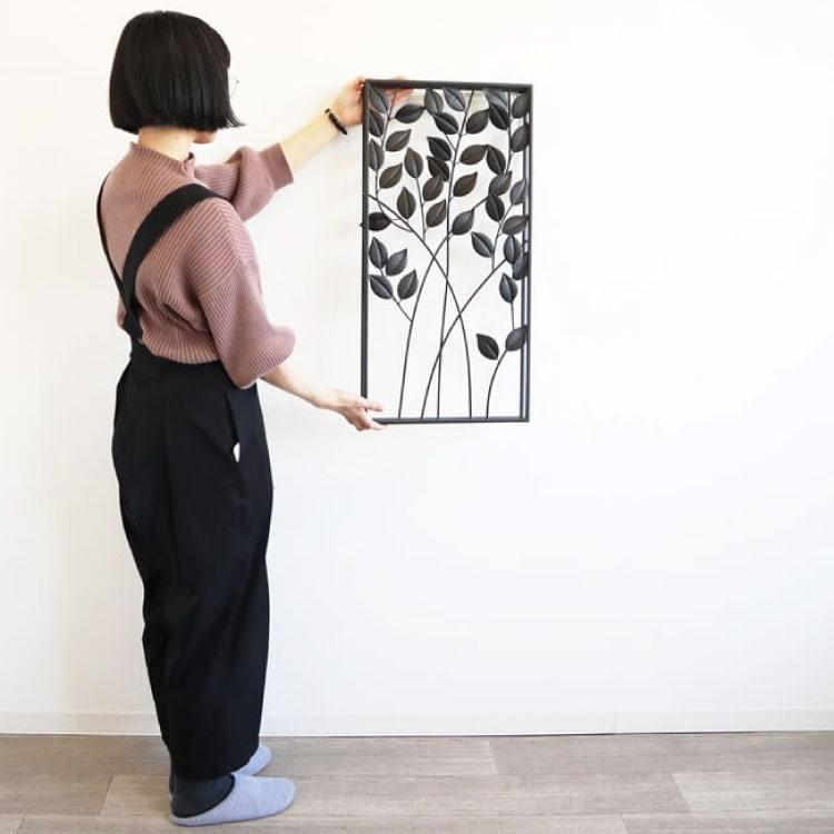 ウォールアート アイアン パネル 壁飾り 壁掛け リーフ 植物 おしゃれ