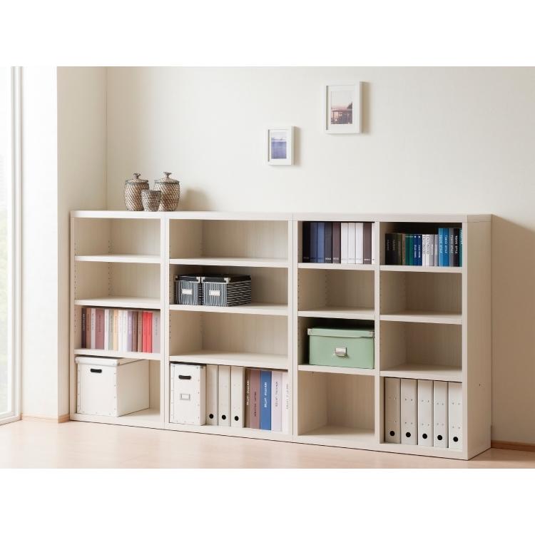 ラック棚 4段 おしゃれ ナチュラル オープン棚  完成品 木目 ホワイト ブラウン 日本製 |  | 06