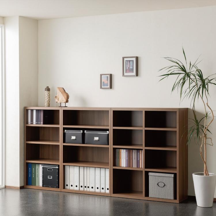 ラック棚 4段 おしゃれ ナチュラル オープン棚  完成品 木目 ホワイト ブラウン 日本製 |  | 07