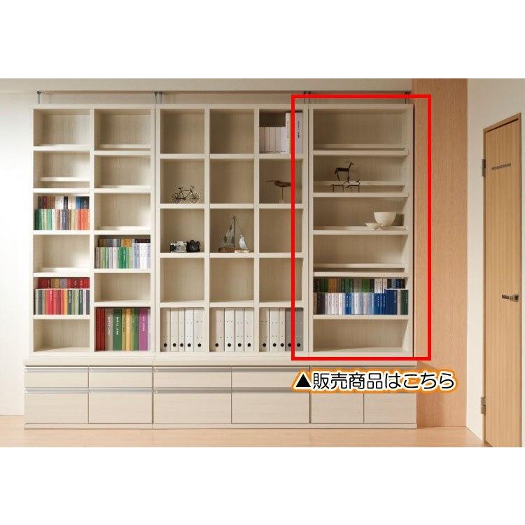 オープンシェルフ ハイタイプ 木目調 幅74cm 大容量 日本製 完成品の画像