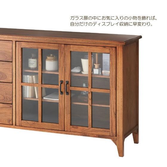 幅120cm・レトロテイスト・天然木ミンディ製キャビネット（完成品） |  | 02