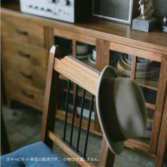 幅120cm・レトロテイスト・天然木ミンディ製キャビネット（完成品） |  | 05
