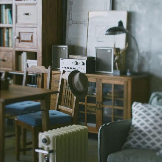 幅120cm・レトロテイスト・天然木ミンディ製キャビネット（完成品） |  | 06