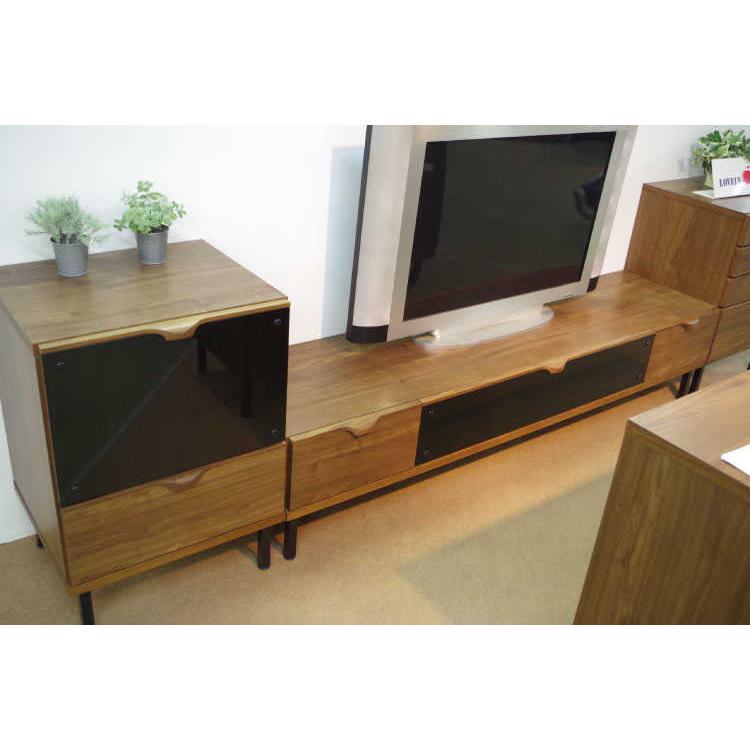 キャビネット サイドボード 収納 テレビ台横 幅52cm ウォールナット製