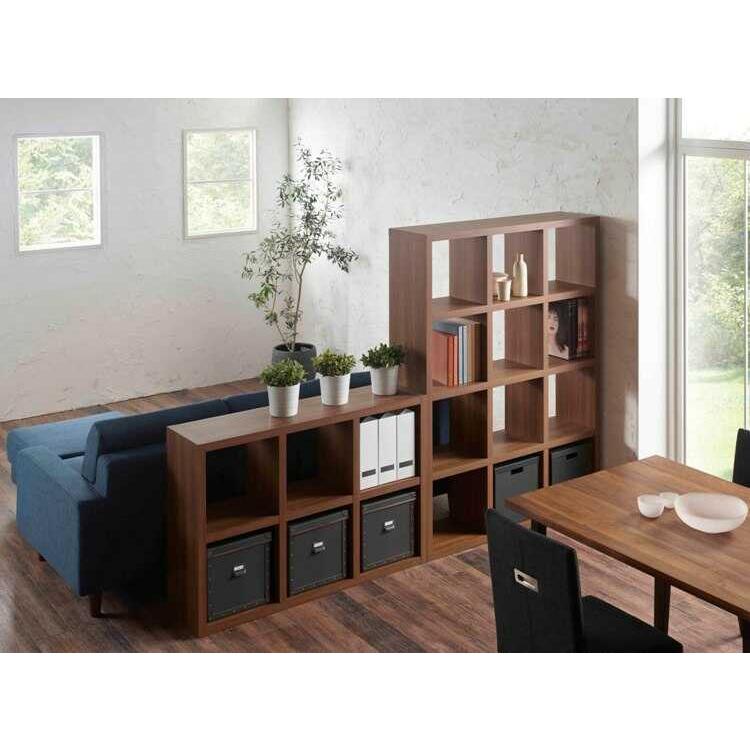 オープンラック 3段 縦横 2WAY 収納家具 間仕切り 木目調 日本製 完成品 |  | 09