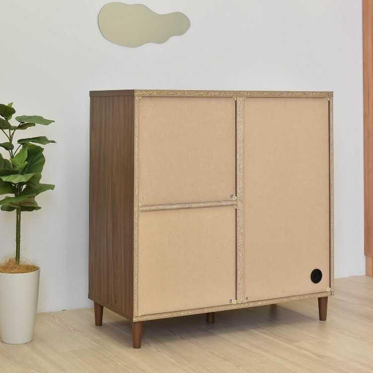 キャビネット 引き出し ラック 扉収納 リビング サイドボード 作業台 幅89cm 木目 ブラウン ブラック 鏡面 モダン 大容量 ロータイプ 脚付 マルチ収納 |  | 12