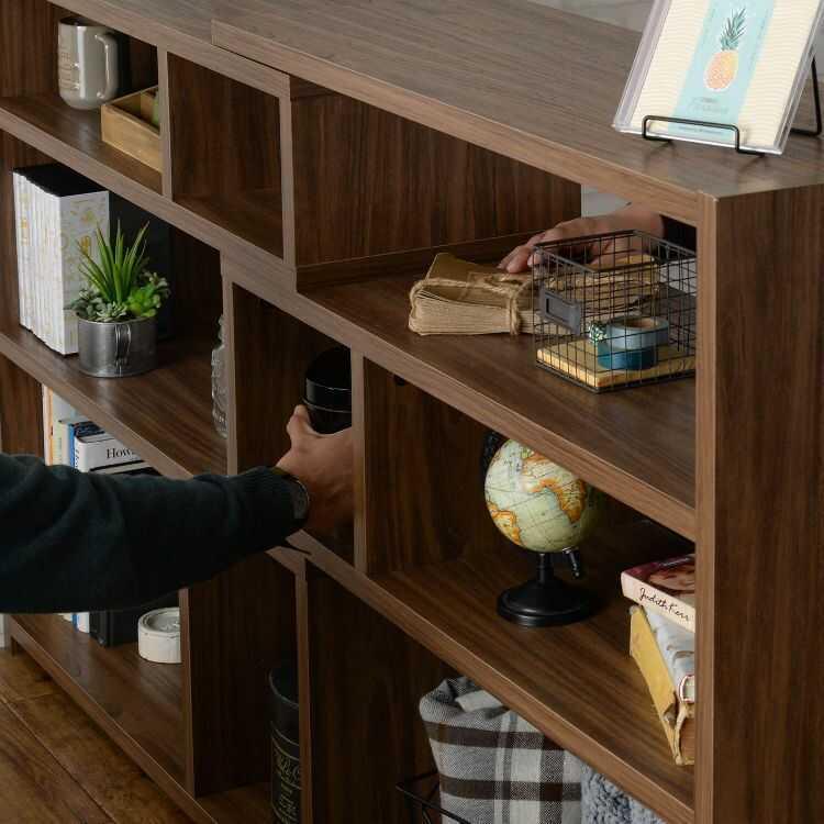 オープンラック コーナーラック おしゃれ スライド式 伸縮 伸張 拡張 大容量 90〜166cm 木目 ロータイプ ブラウン オープン棚 シェルフ |  | 11