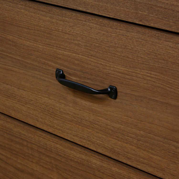ワイドチェスト　衣類収納　引出し　幅119cm　日本製　ウォールナット色　天然木　ラバーウッド材　完成品 |  | 09