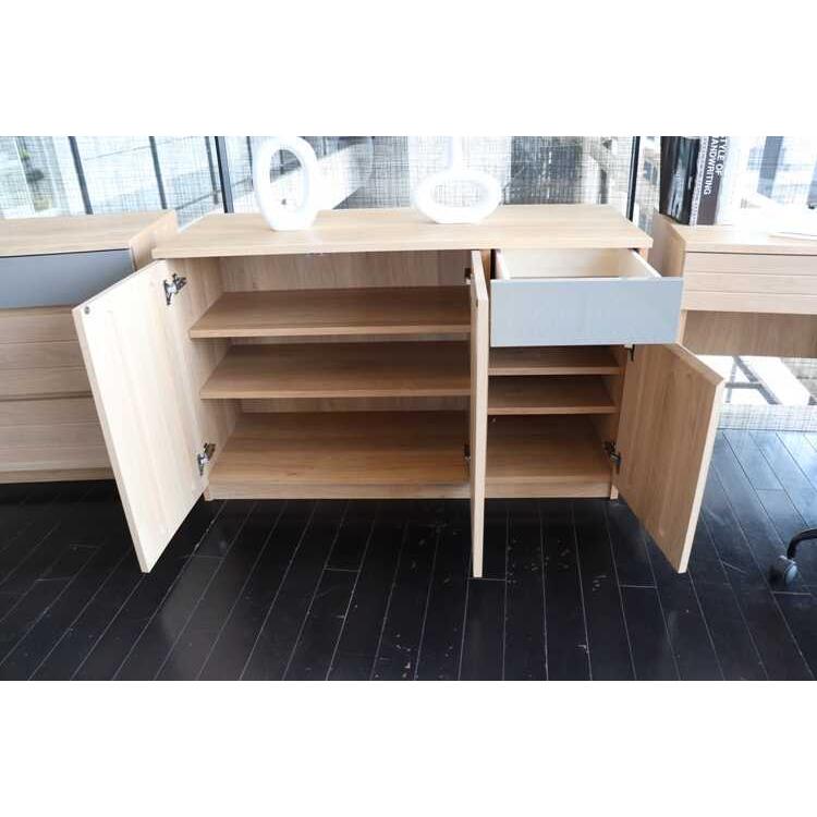 サイドボード 大型 ワイド キャビネット 北欧 おしゃれ リビング収納 ナチュラル 天然木製 和モダン カントリー ナチュラル 扉収納 引出 完成品 日本製 |  | 03