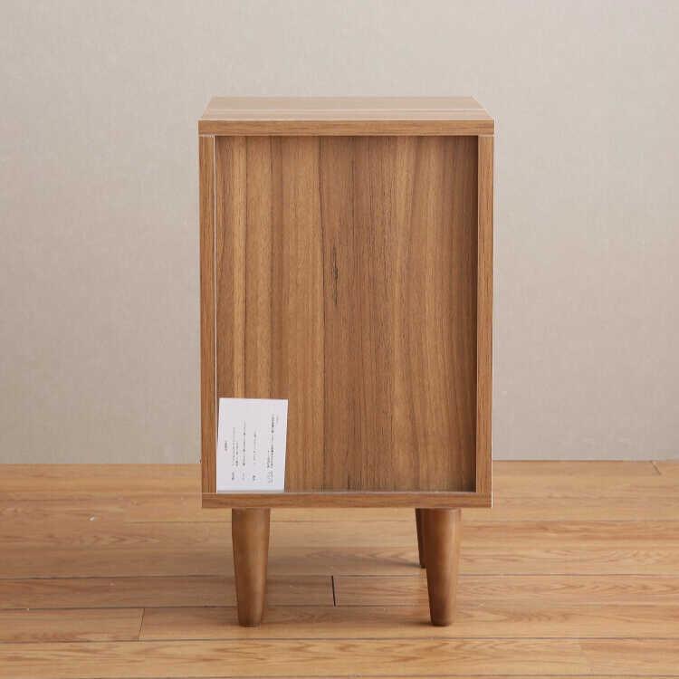 幅30㎝】サイドチェスト 木製 韓国風 サイドテーブル【ブラウン】 送料