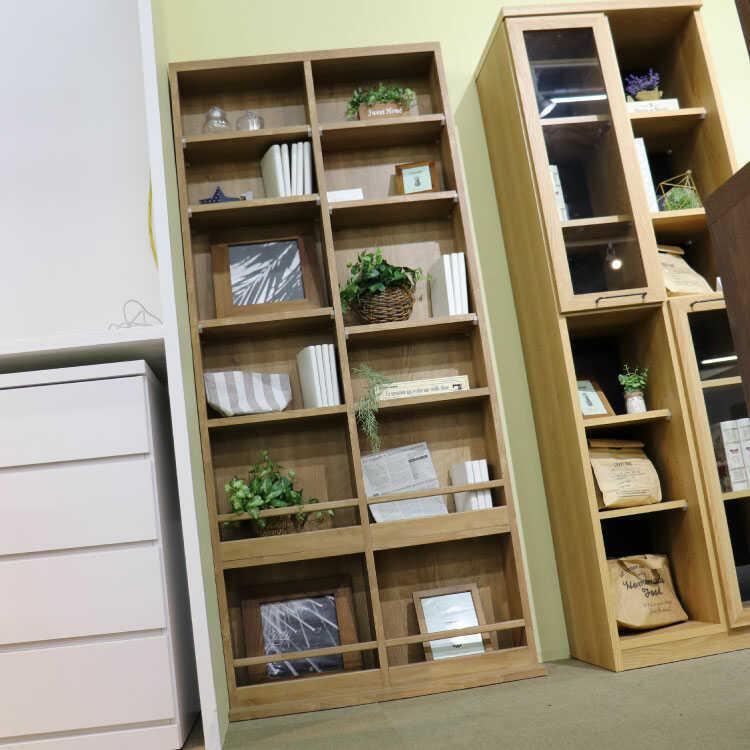 収納棚 本棚 オープンシェルフ 薄型 木製 おしゃれ 完成品 日本製 80cm スリム ブックシェルフ ディスプレイ 棚 可動棚 リビング 北欧 |  | 09