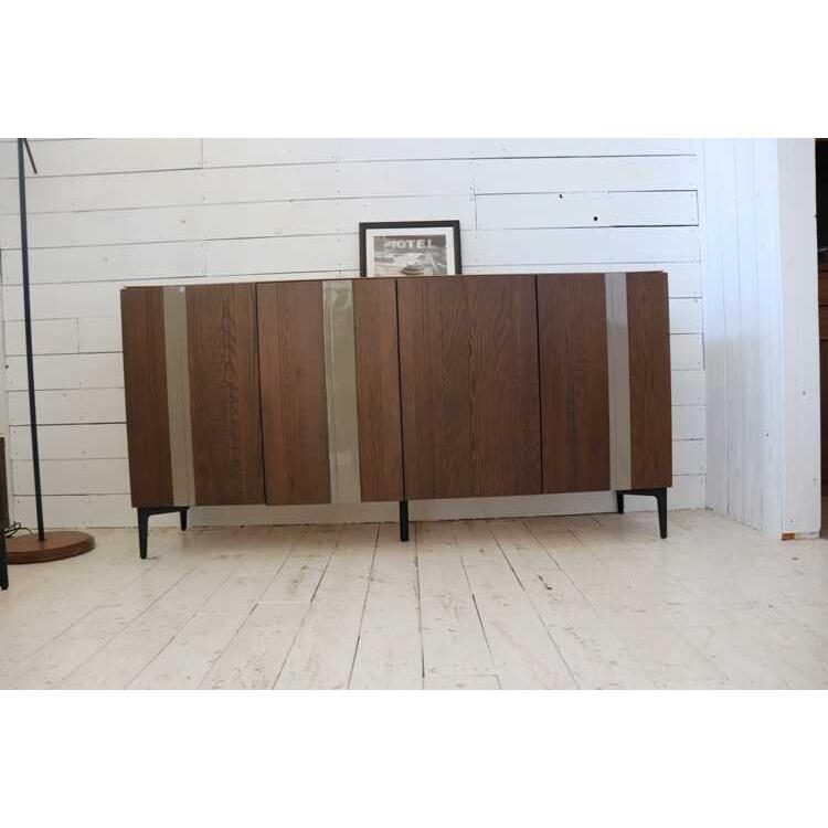 キャビネット 大容量 ワイド サイドボード ブラウン 高級 木目 茶色 北欧 和モダン おしゃれ 両開き扉 リビング 大きい 低い収納 作業台 日本製 |  | 02