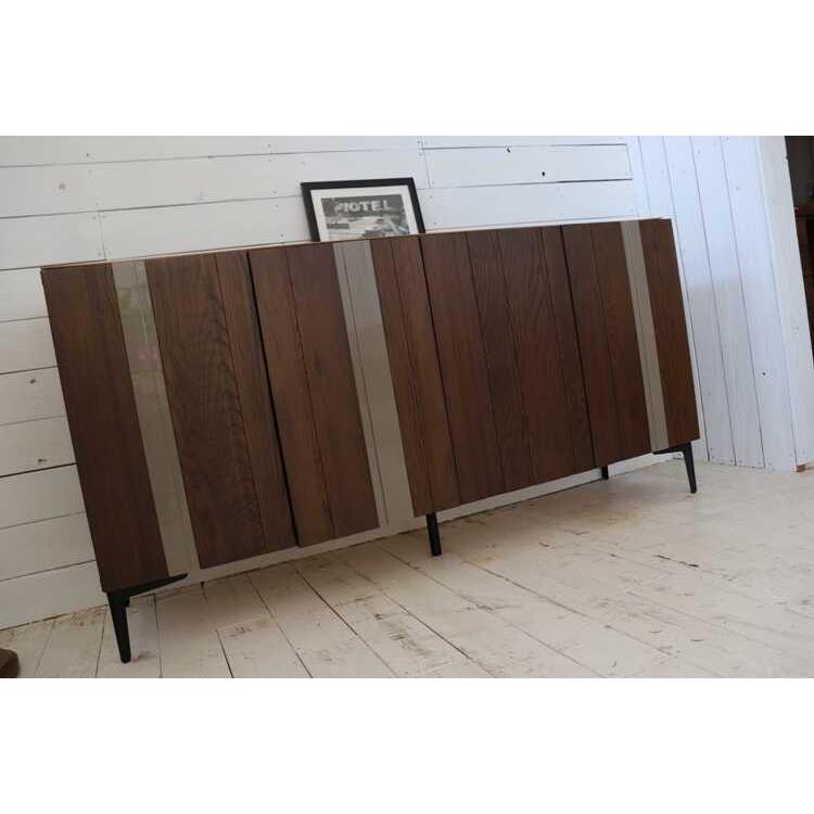 キャビネット 大容量 ワイド サイドボード ブラウン 高級 木目 茶色 北欧 和モダン おしゃれ 両開き扉 リビング 大きい 低い収納 作業台 日本製 |  | 03