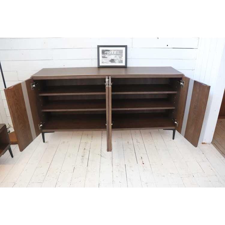 キャビネット 大容量 ワイド サイドボード ブラウン 高級 木目 茶色 北欧 和モダン おしゃれ 両開き扉 リビング 大きい 低い収納 作業台 日本製 |  | 05