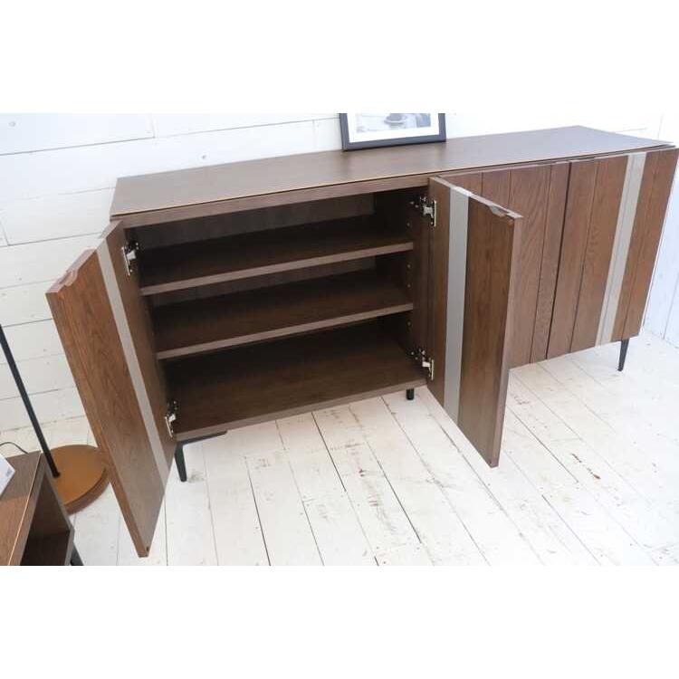 キャビネット 大容量 ワイド サイドボード ブラウン 高級 木目 茶色 北欧 和モダン おしゃれ 両開き扉 リビング 大きい 低い収納 作業台 日本製 |  | 07