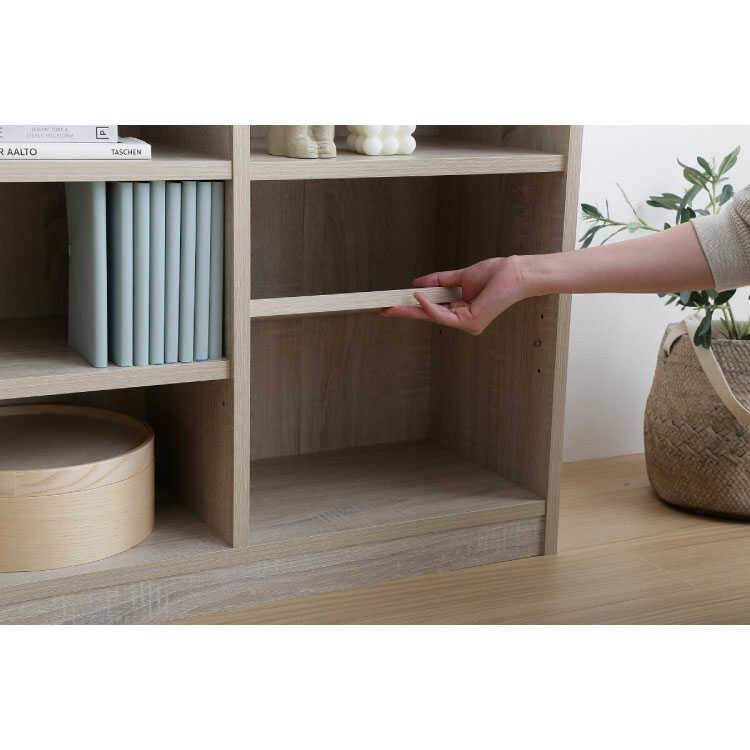 シェルフ 本棚 オープンラック 棚板 引き出し 収納 幅80 ナチュラル 木目 ホワイト 白 こども用 大人用 おしゃれ シェルフラック 木製 |  | 03