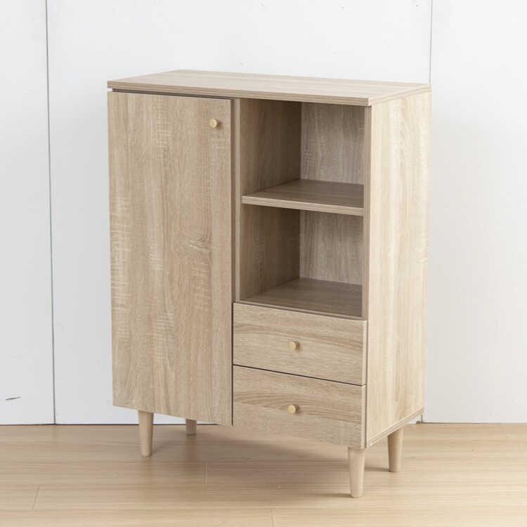 キャビネット 収納 リビング収納 木製 おしゃれ 北欧 シンプル コンパクト 収納家具 収納棚 幅65cm 扉 引き出し ナチュラル 一人暮らし |  | 03