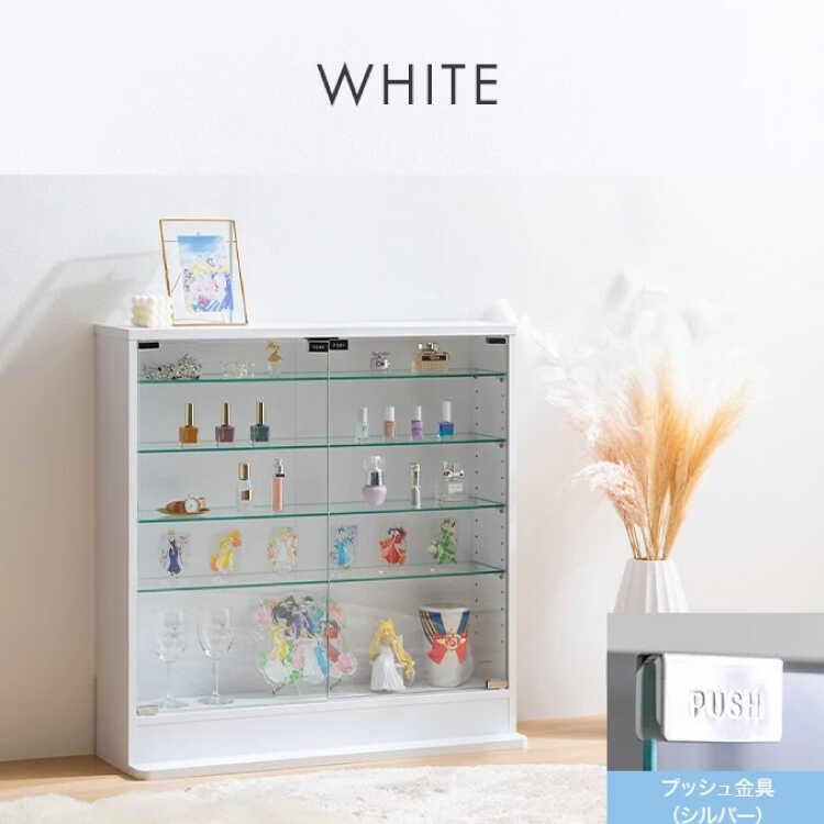 コレクションケース 薄型 キャビネット 奥行18 幅80 ガラス