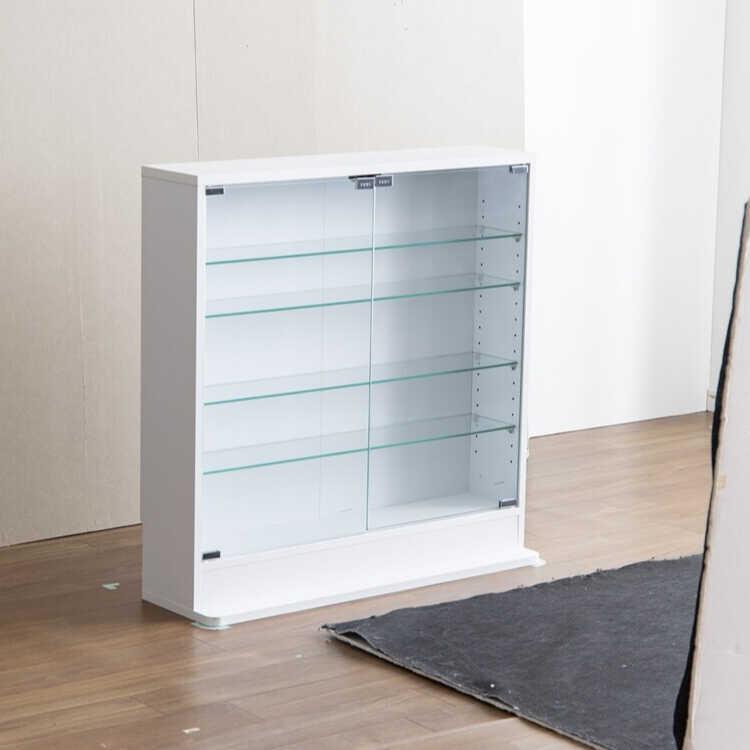 コレクションケース 薄型 キャビネット 奥行18 幅80 ガラスケース 収納